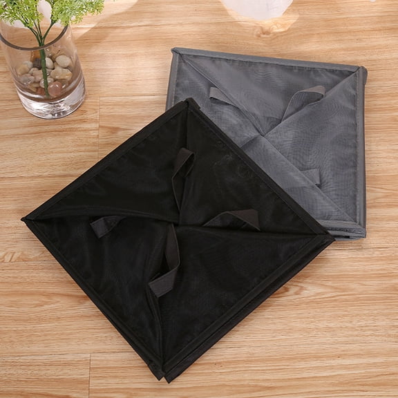 Tineasur Black Mesh Laundry Hamper for Home Storage Foldable and