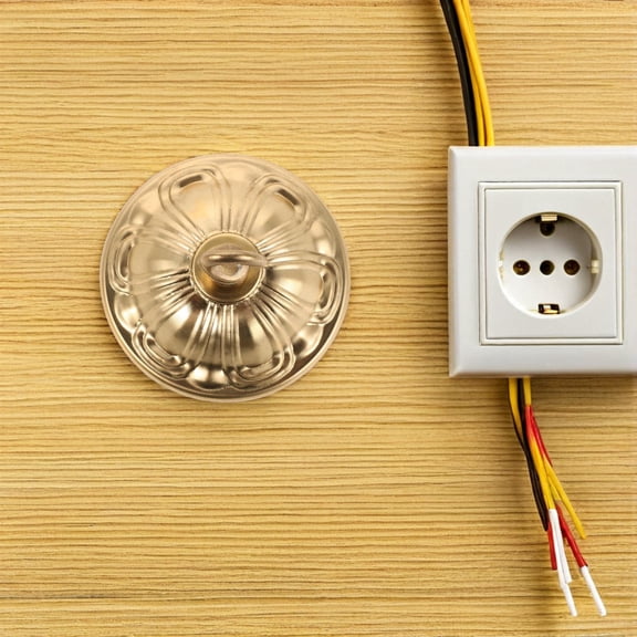 Tineasur Golden Copper Pendant Light Base with Ceiling Canopy Plate for Living Room