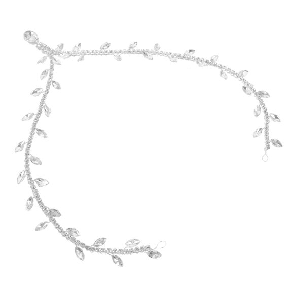 Tineasur Bridal Rhinestone Headpiece Women Silver 1Pack for Party Use