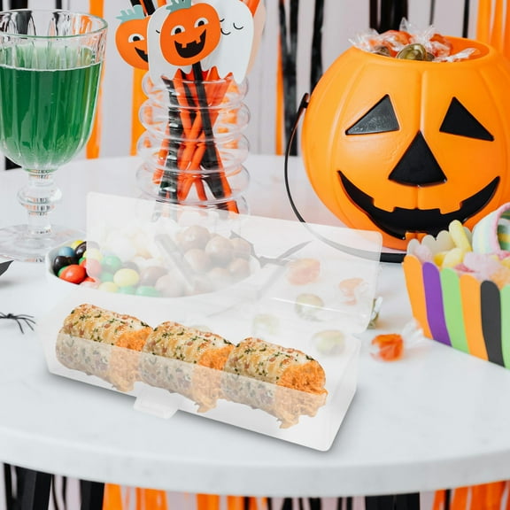 Tineasur Handheld Transparent Roll Cake Box for Easy Cake Roll Transportation