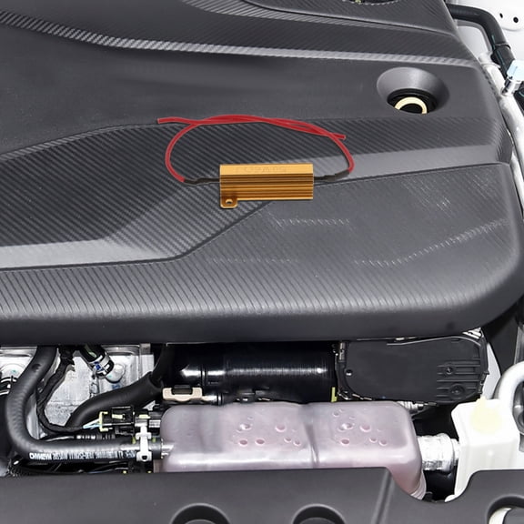 Tineasur Aluminum Car Light Resistor Set for Heat Dissipation in Turn Signal Lights, Golden Color, 1 Piece