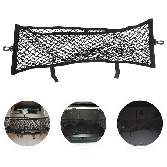 Tineasur Automotive Black Car Cargo Net for Trunk Pickup Suv Easy Install Storage
