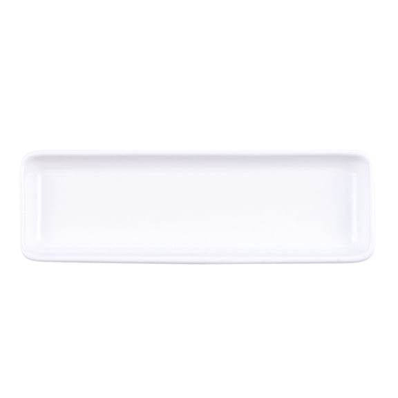 Tineasur Ceramic Sushi Plate White Rectangular Tableware for Home Use