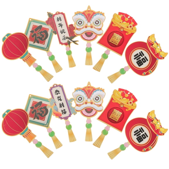 Tineasur Red Paper Dragon Ornaments Set of Chinese New Year Wall Hanging Decorations, Festive Holiday Party Decor
