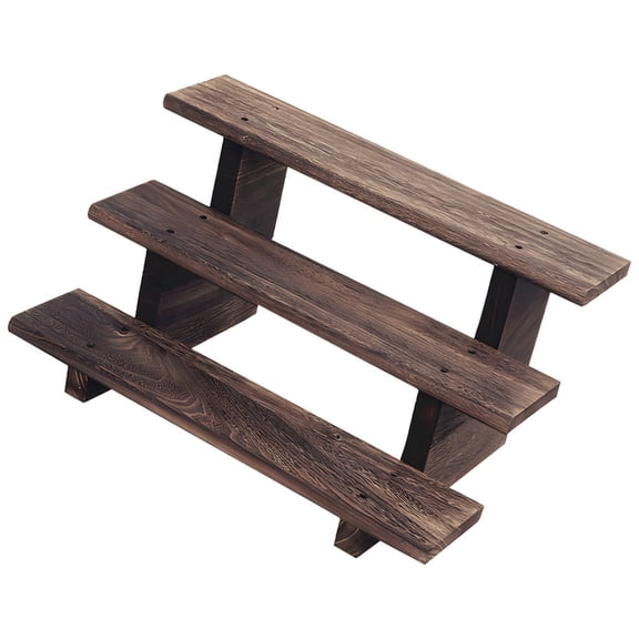 Tineasur Coffee Wood Display Shelf, Perfect for Organizing Action Figures