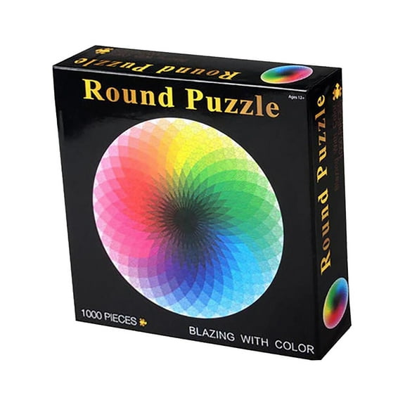 Tineasur Round Color Puzzle Game Set for Friends and Family Fun - Multi-Color Pieces, 1 Set