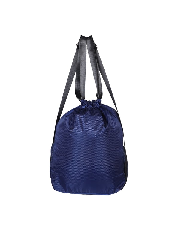 Drawstring Backpack with Large Capacity Lightweight Dark Blue Gym Bag for Travel
