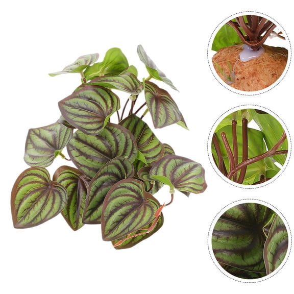 Tineasur Durable Artificial Terrarium Plants for Reptile and Fish Tank Landscape