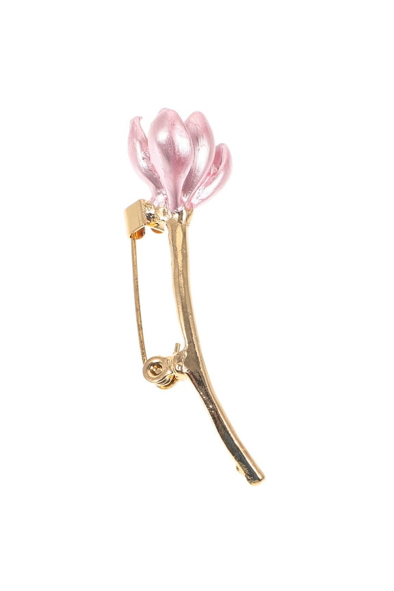 Sleepy Lotus Flower Brooch Metal Pin for Clothes Decorative Accessory