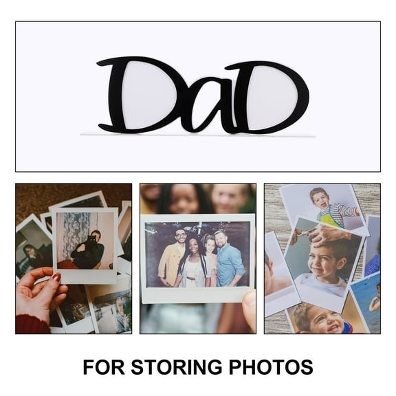 Tineasur Black Acrylic Letter Photo Frame Desktop Decor Perfect Father's Day Present