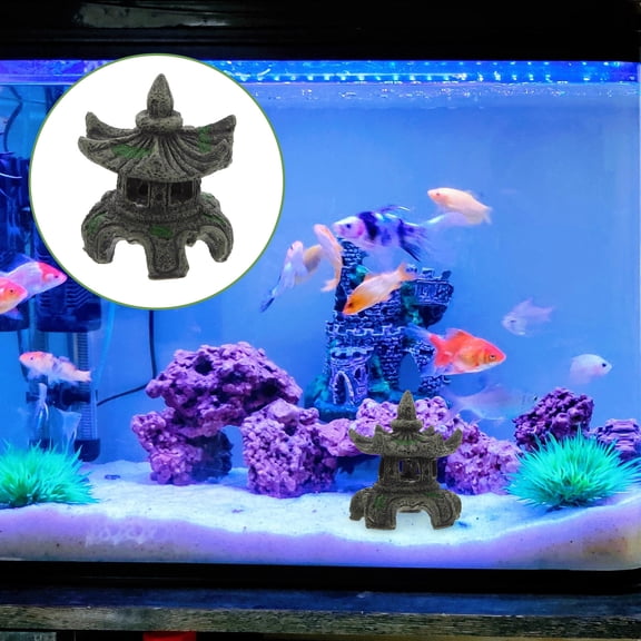 Tineasur Fish Hideout Aquarium Cave Multi-Resin Landscaping Decor for Aquariums 1 Set