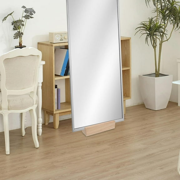 Tineasur Floor Mirror Base 1Pack Wooden Rectangular Shape For Home And Restaurant
