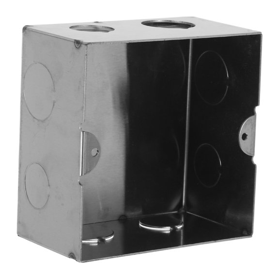 Tineasur Practical Stainless Steel Electrical Switch Box Concealed Wiring Flush Mount for Home
