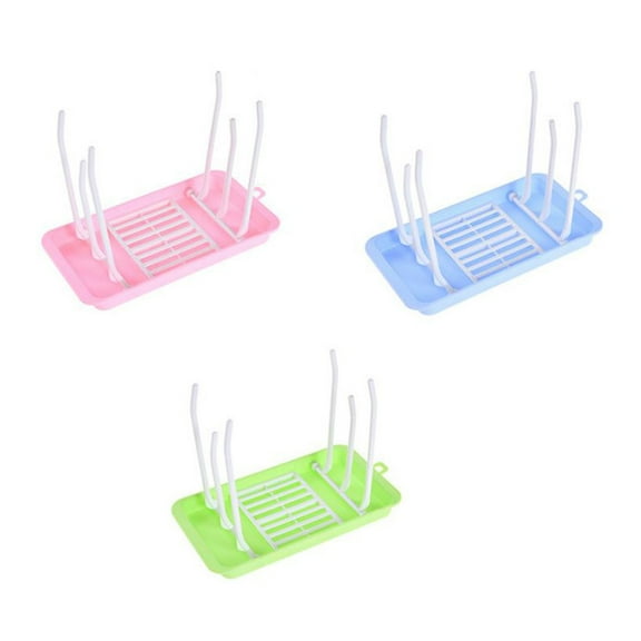 Tineasur Foldable Bottle Drying Rack Green Food Grade PP Material Space Saving for Home Use