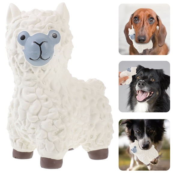 Tineasur Squeaky Dog Toy White Chewing Toy with Funny Squeaky Sound Pet Toy for Dogs 1 Piece