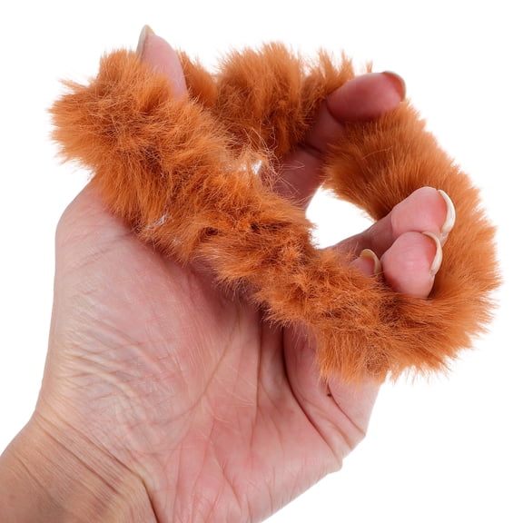 Tineasur Soft Furry Scrunchies Hair Ties for Girls and Women, 8 Pieces, Comfortable, Stylish, Perfect for Daily Wear and All Hair Types
