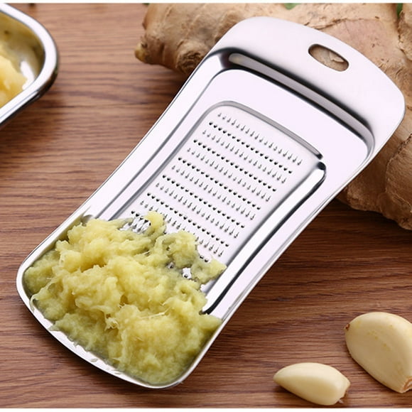 Tineasur Garlic Ginger Grater Manual Stainless Steel 1Pack Silver for Home Users Easy to Clean 5.32.80.4in