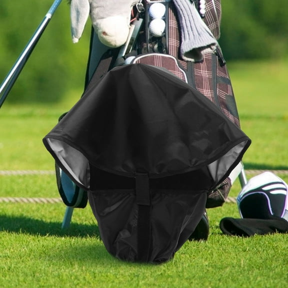 Tineasur Golf Bag Rain Cover, 1 Piece Black Oxford Cloth Nylon, Rectangular Protector 21.6x19.6x0.8 inches