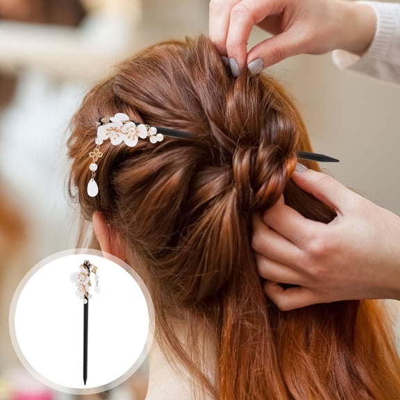 Tineasur Traditional Chinese Hairpin Wooden Hair Accessory for Women 1 Pcs