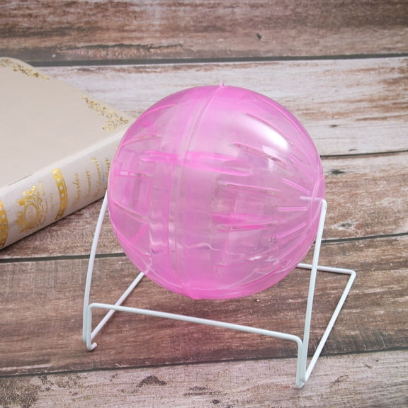 Tineasur Small Animal Exercise Ball Plastic Pink for Pet Owners 1Pack