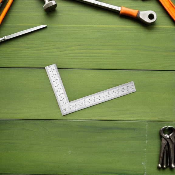 Tineasur Heavy Duty Stainless Steel Carpenter Square Ruler for Accurate Right Angle Measurement and Framing