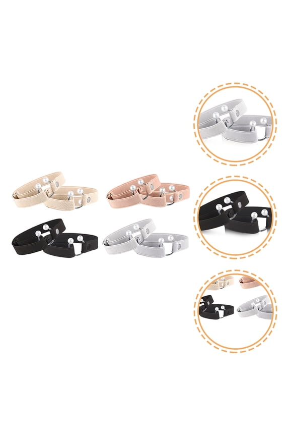 4Pairs Detachable Elastic High-Heeled Shoe Belts for Secure Comfortable Fit