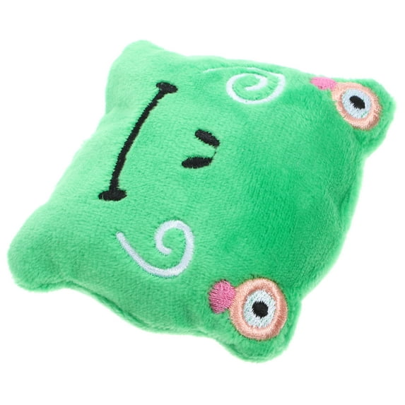 Tineasur Plush Frog Cube Catnip Toy for Cats and Pets, Interactive Chew Teething Toy, Soft Green Plush, 7.5 Inches