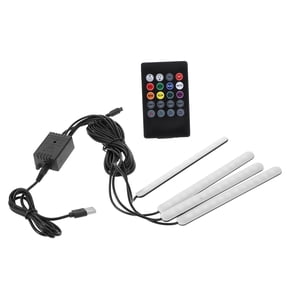 Tineasur Ambient Black LED Car Lights Interior with Remote Control and Music Synchronization