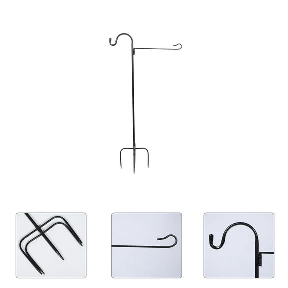 Tineasur Iron Ground Hook for Yard Light Hanging with Easy Install and Firm Stability