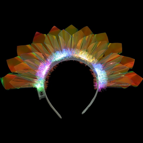 Tineasur LED Light Emitting Headband for Women, Multi-Color Photoshoot Accessory, Party and Festival Wear, 1 Pack