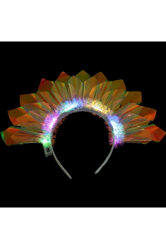 Multi-Color LED Light Emitting Headband for Women, Perfect Photoshoot Accessory, Party & Festival Wear, 1 Pack