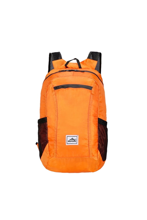 Lightweight Foldable Orange Outdoor Backpack Daypack for Hiking, Travel, Camping, and Daily Use