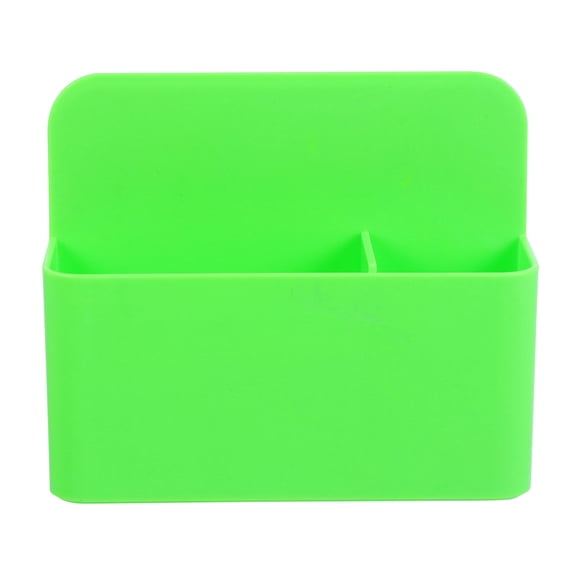 Tineasur Magnetic Chalk Holder with Compartment Organizer Box, Green Plastic Classroom Storage Solution
