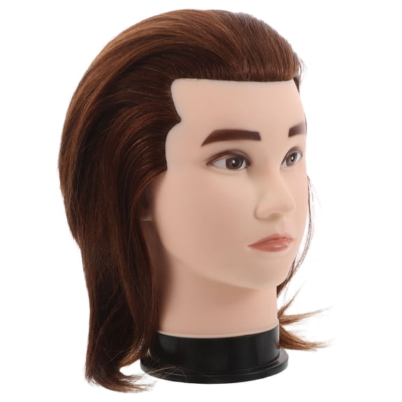 Tineasur Male Mannequin Head Human Hair Training Head for Practice