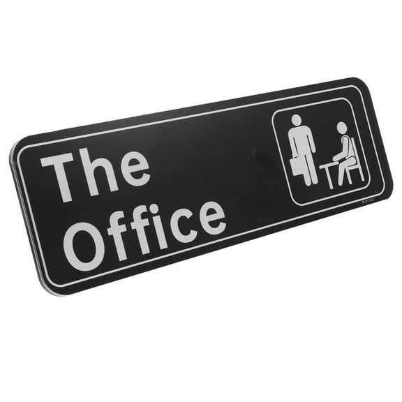 Tineasur Simple Style Black Acrylic Office Sign Easy Installation No Tools Needed for Door Decor