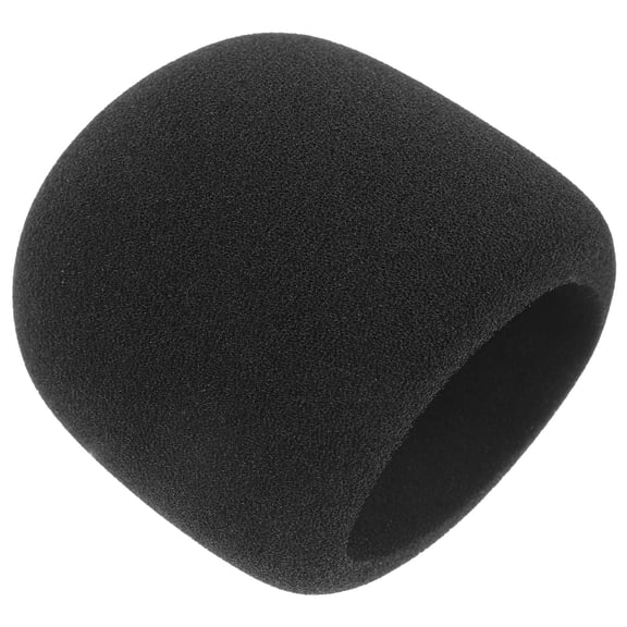 Tineasur Black Sponge Microphone Cover Thickened Soft Protective Mic Accessory for Recording Interviews