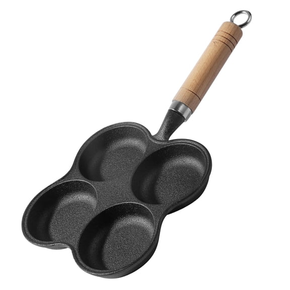 Tineasur Black Four Hole Non Stick Breakfast Skillet Pan Kitchen Accessory