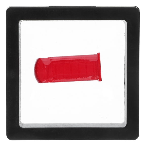 Tineasur Miniature British Telephone Booth Model, 1:64 Scale Red Plastic for Bookshelf Display