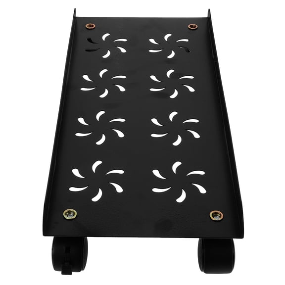Tineasur Mobile Computer Tower Stand, Black Metal PC Floor Holder with Casters, Adjustable CPU Cart for Easy Movement