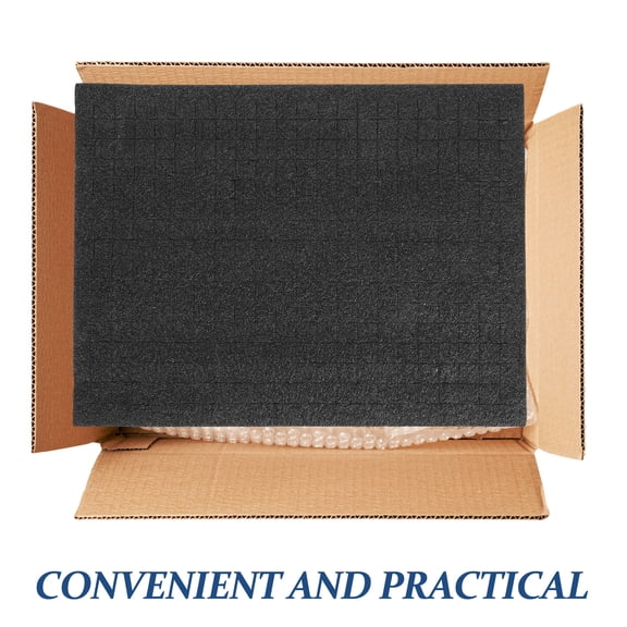 Tineasur Black Sponge Box for Secure Packing and of Electronics, Household Items, and Fragile Goods