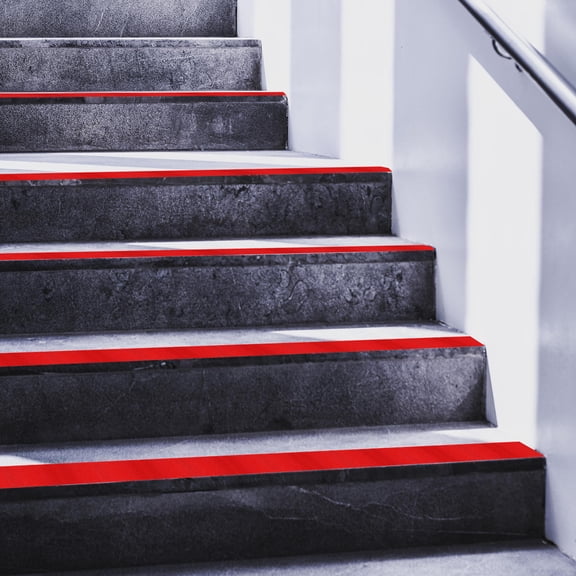 Tineasur Pavement Marking Tape Red PVC Reflective Grip Tape for Ramps 1Pack