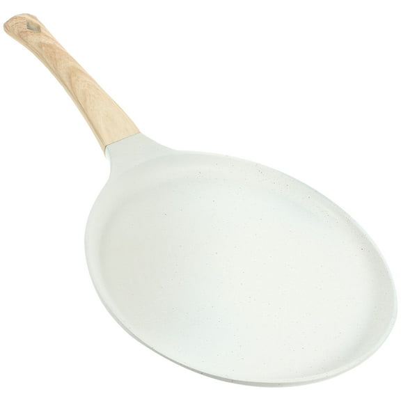 Tineasur Flat Skillet Non Stick Griddle Pan White Maitanite Aluminum 1Pcs