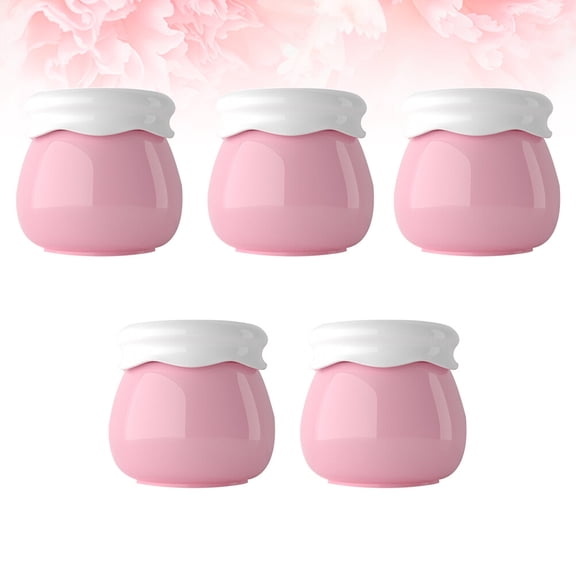 Tineasur Pink Cosmetic Bottles Empty Refillable for Makeup Travel 5Pcs
