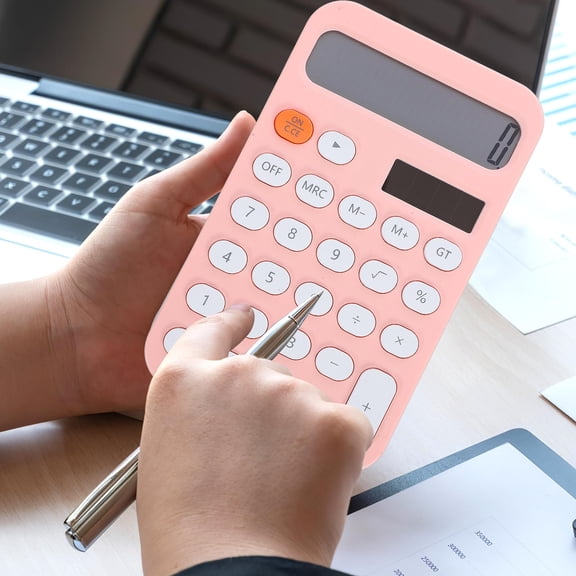 Tineasur Portable Desktop Calculator with ABS Construction, Easy-to-Use Design, Ideal for School, Office, and Home Applications