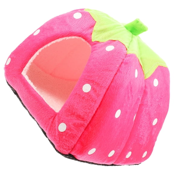 Tineasur Hamster House Bed Strawberry Shape Fabric 1Pack for Ferrets