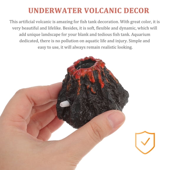 Tineasur Underwater Volcanic Resin Aquarium Decor No Toxic Fake Plants Decoration for Fish Tanks