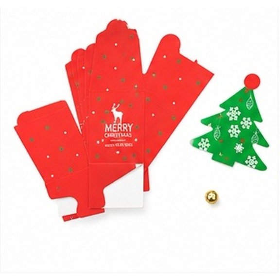 Tineasur Portable Holiday Boxes with Bell Design, 20 Count Paper Candy Containers for Christmas Events