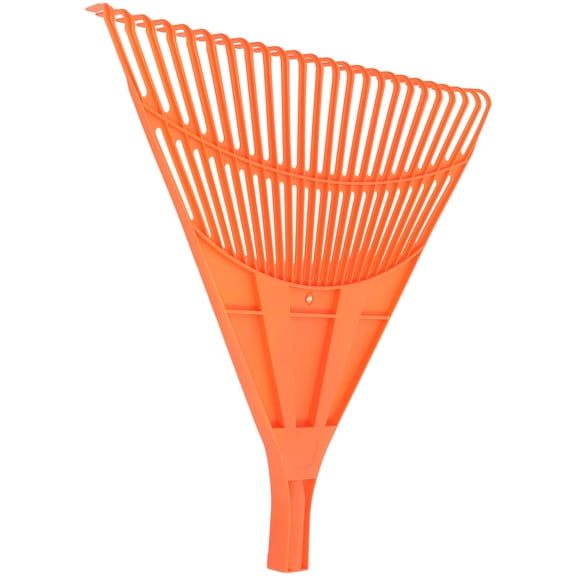 Tineasur Small Folding Orange Garden Rake with Nylon Teeth for Efficient Leaf and Weed Removal