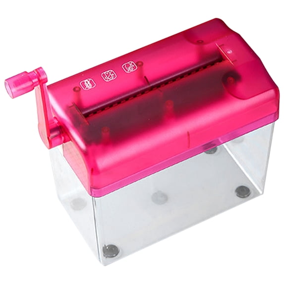 Tineasur Convenient Red Manual Shredder Plastic Metal for Home Office Documents