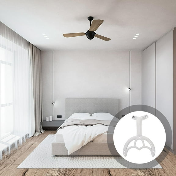 Tineasur 5Pcs Ceiling Fan Bracket Mount White Easy Install Fan Repair Supply
